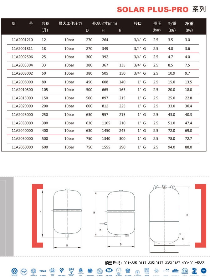 意大利進口壓力罐,ZILMET氣壓罐,進口穩壓罐,進口膨脹罐,齊爾美特壓力罐
